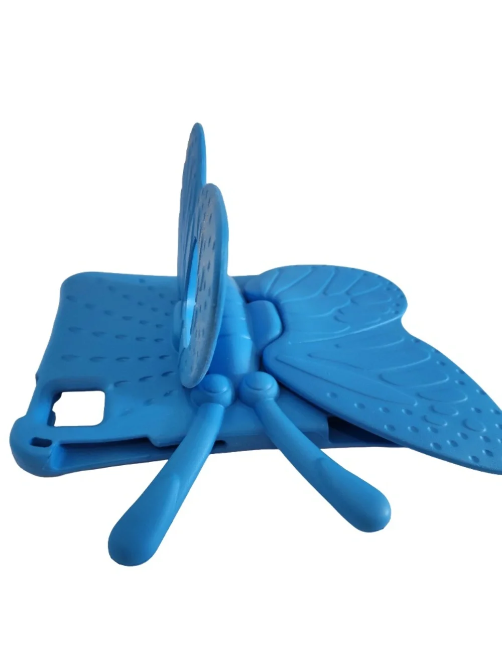 Blue Butterfly Kids iPad Case with Built-In Stand